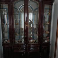 Vetrina in mogano e cristallo