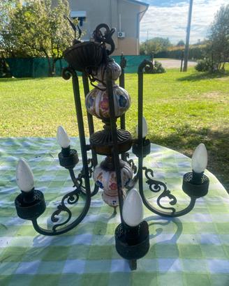 Lampadario antico in ceramica di Bassano