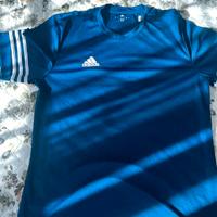 T-shirt Adidas Climalite Blu - Sport/Allenamento -
