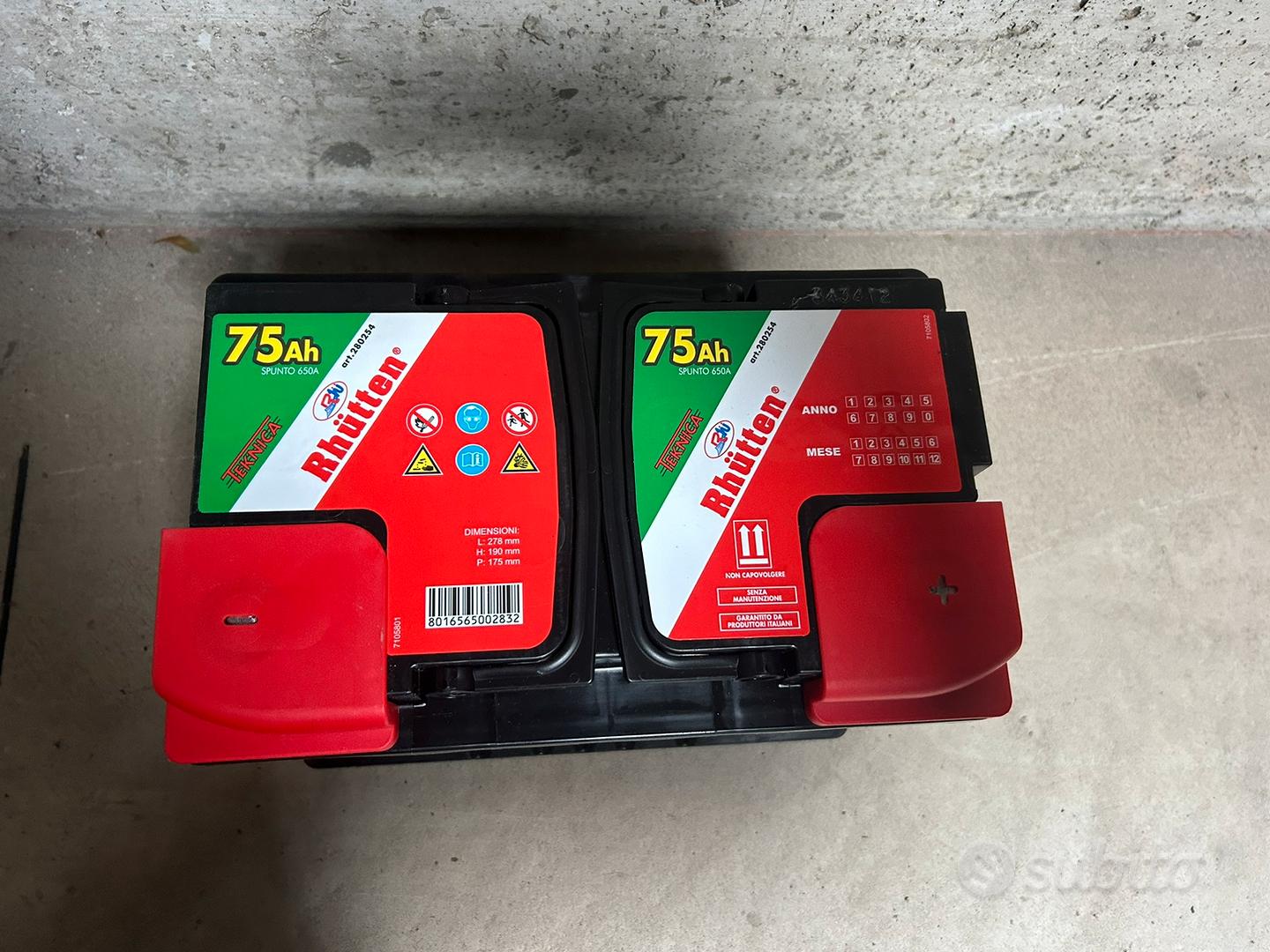 Batteria auto 75 Ah - Accessori Auto In vendita a Monza e della Brianza