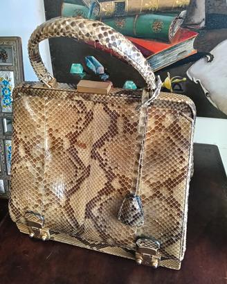 Borsa in Vera Pelle di Rettile Vintage