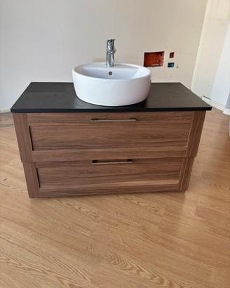 Mobile Bagno con,2 Cassetti con Lavabo e Rubinetto