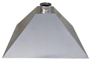 Cappa acciaio inox barbecue cm. 100x70 smontabile