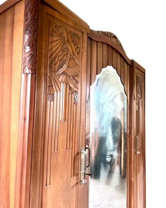 Armadio e letto  art deco francese fine 800