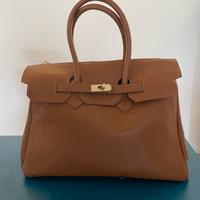 Borsa in pelle stile Birkin