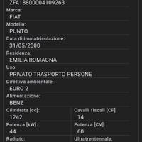 FIAT PUNTO sx del 2000