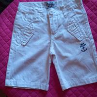 Bermuda bianco  in puro cotone bimbo 3/4 anni