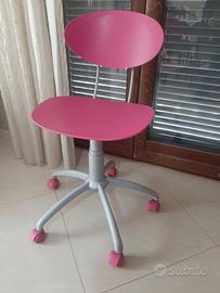 Sedia girevole bambina per cameretta
