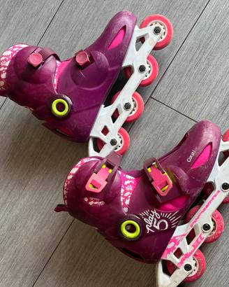 Pattini a rotelle bambina 34-36