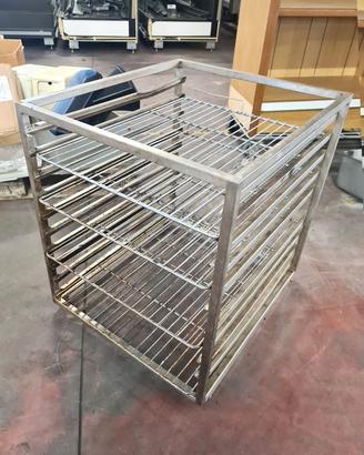carrello inox da forno per teglie usato