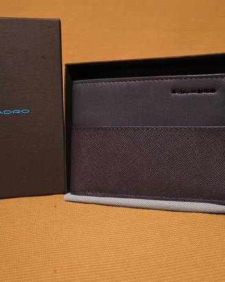 Portafogli in pelle Piquadro blu 