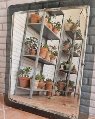 Specchio da parete vintage art decò al mercurio
