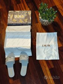 Sandalo flat con fascia in tessuto - Grigio