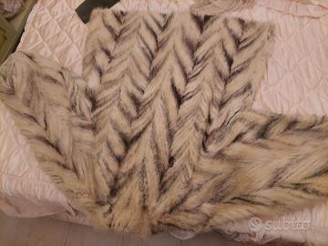 pelliccia code di visone bianca 