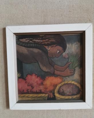 Coppia Quadri Vintage Diego Rivera