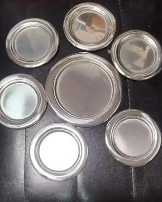 Set di 7 sottobicchieri in acciaio inox AMC