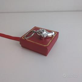 Portachiavi vintage aereo in argento 925 TAG Ar