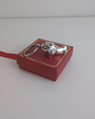 Portachiavi vintage aereo in argento 925 TAG Ar