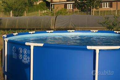 Piscina Rotonda Metal Frame 28242NP-457cm x122 cm