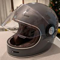 casco T1 TORC retro vintage grigio