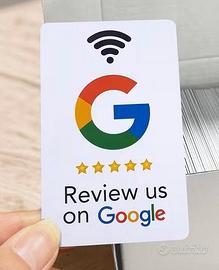 10 pz Carte NFC programmabili 2 lati Google Review
