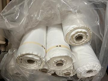 Tessuto misto cotone bianco