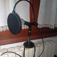 piedistallo da tavolo per microfono con antipop 