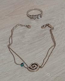 braccialetto Kurshuni argento+ anello argento 