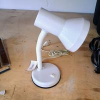 Lampada da Scrivania Bianca con Collo Flessibile