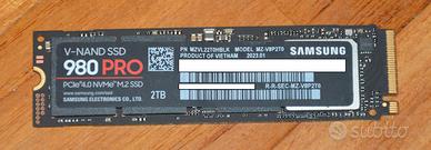 SSD Samsung 980 PRO 2 TB NVME 2280 NUOVO MAI USATO