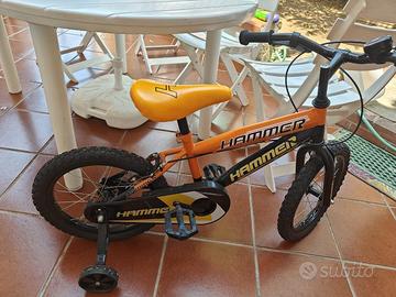 BICI bimbo 16 pollici con rotelle