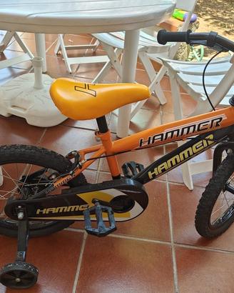 BICI bimbo 16 pollici con rotelle