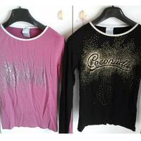 2 Maglie Coconuda tg M brillantini maniche lunghe 