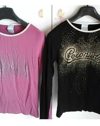 2 Maglie Coconuda tg M brillantini maniche lunghe 