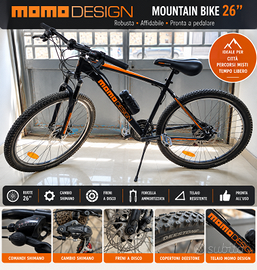 Mountain Bike Momo Design 27,5" nero e arancio MBT