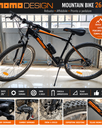 Mountain Bike Momo Design 27,5" nero e arancio MBT