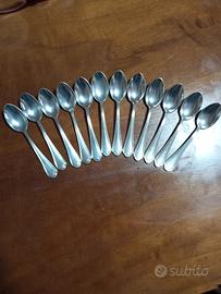 12 cucchiaini da caffè placcati argento 