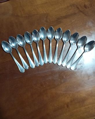 12 cucchiaini da caffè placcati argento 