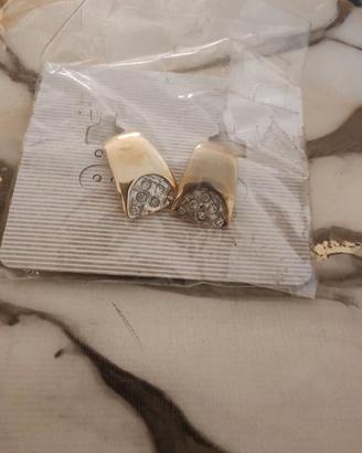Orecchini a clip pendenti scultorei placcati ORO