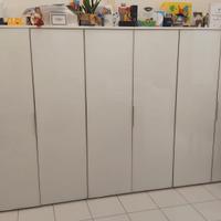 Armadio ufficio blocco unico a 6 ante in vetro