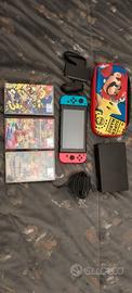 Nintendo switch+giochi + custodia