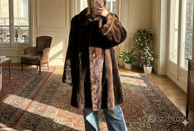 Pelliccia visone autentica vintage marrone