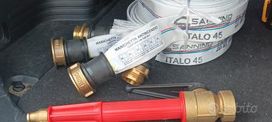 idrante antincendio, manichetta e lancia 