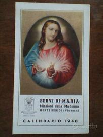 Servi di Maria Monte Berico Calendario 1940
