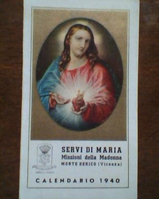 Servi di Maria Monte Berico Calendario 1940