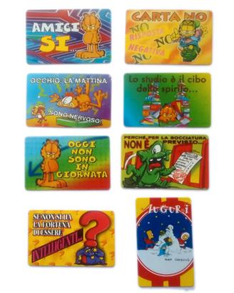 Serie Card Garfield mostri bravura Simpson Natale