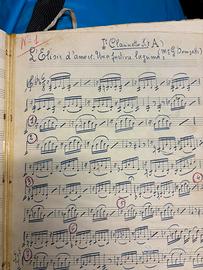 Spartiti di opererette ed musiche per bande