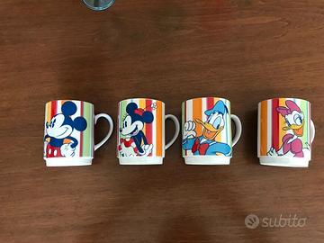 Serie 4 tazze mug personaggi Disney