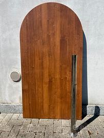 Tavolo a muro - piano legno + gamba