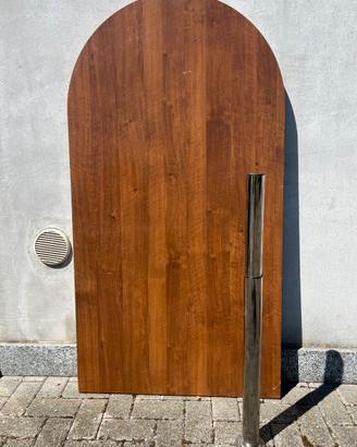 Tavolo a muro - piano legno + gamba